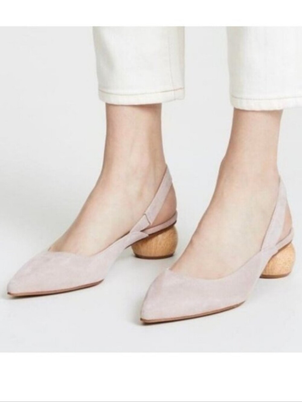 Matiko Circa Peach Slingback Point Toe Heels New Size 37 euro 6.5 US Women's